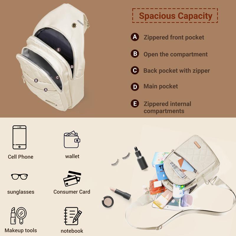 Small Sling Bakpack Crossbody Bags for Women Chest Bag Cross Body Bag Fanny Pack for Outdoors Hiking Traveling,Crossbody Small Sling Backpack Sling Bag for Women Men,Mother's Day Gifts