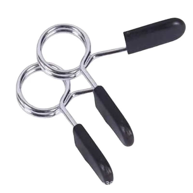 Universal Barbell Clamp – Anti-Loosening Spring Lock with Handle for Weightlifting & Dumbbells