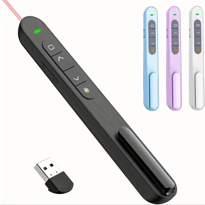1-Count Wireless Laser Pointer with Hyperlink Click and Volume Control, Compatible with Mac/PC/Laptops, Portable Meeting Remote for Presentations and Teachers, Compact and Reliable Business Tool