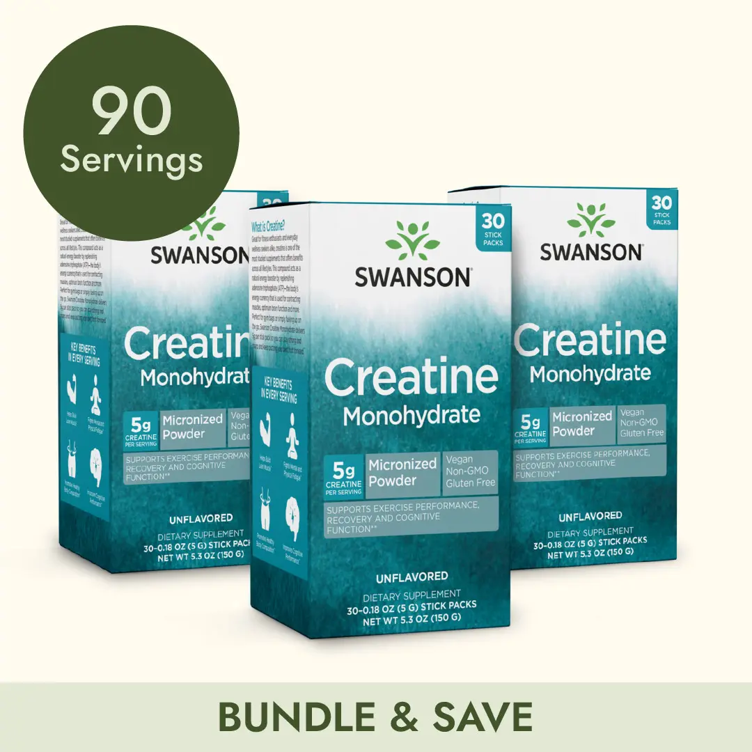 Creatine Monohydrate Stick Packs - 90 Unflavored Sticks Creatine Monohydrate Stick Packs - 90 Unflavored Sticks