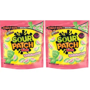 SOUR PATCH KIDS Watermelon Soft & Chewy Candy, Family Size, Bulk Candy, 1.8 lb (Pack of 2)