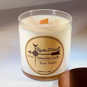 Rain Water - Soy Candle Decor Floral candles wax premium candle holiday gift candle gift holiday gift natural soy Highly Scented perfect western first valentine handmade candle buy eco friendly decor present decorative candle woodwick small batch making w
