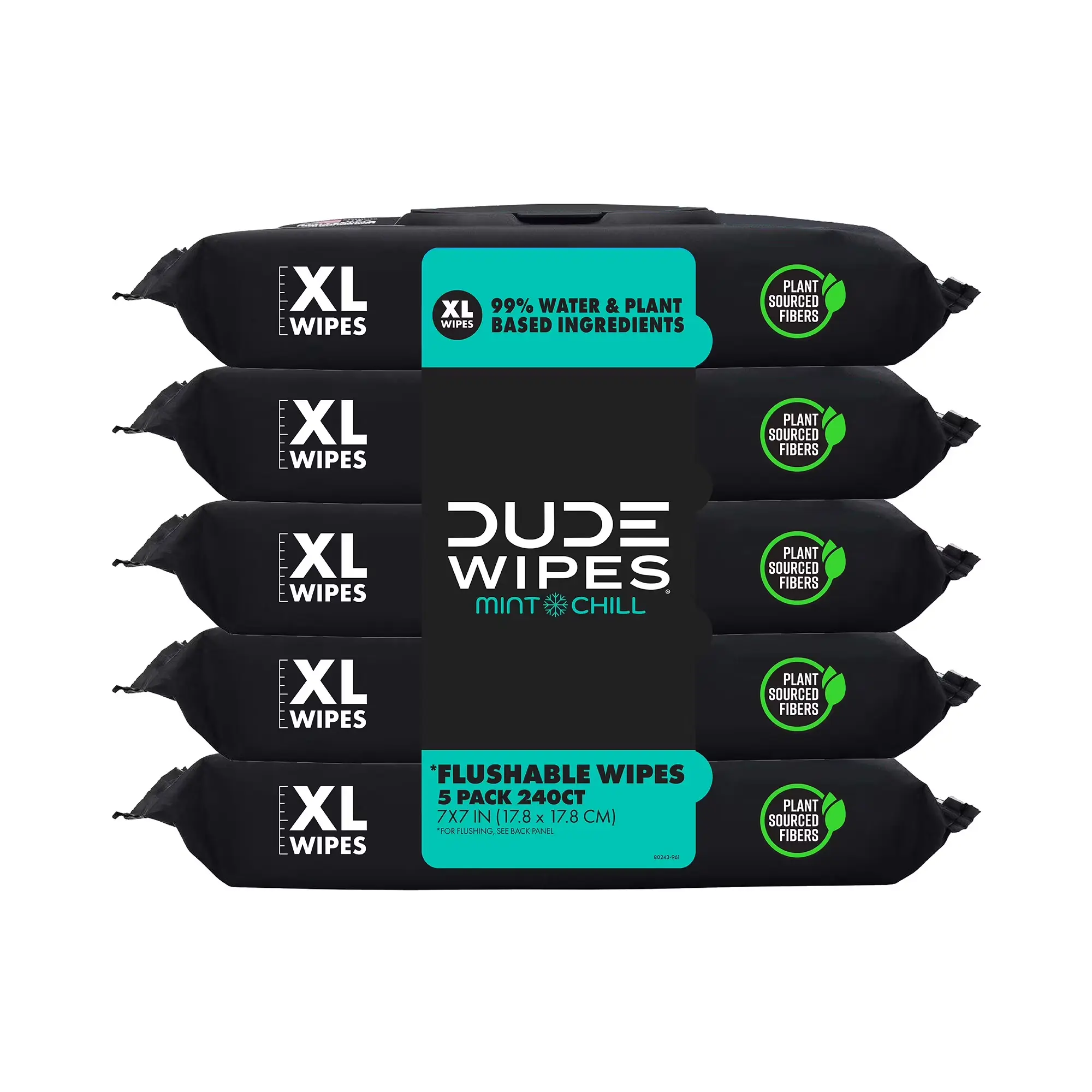 (choose scent) DUDE Mint Chill Flushable Wipes, Extra Large Mint Chill Wet Wipes extra-large adult wet