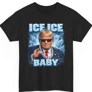 ThinkPrints Ice Ice Baby Patriotic Graphic Shirt Gildan Unisex Tee S-5XL