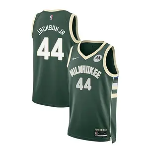 Nike 2022 Icon Edition Andre Jackson Jr. Milwaukee Bucks Swingman Jersey