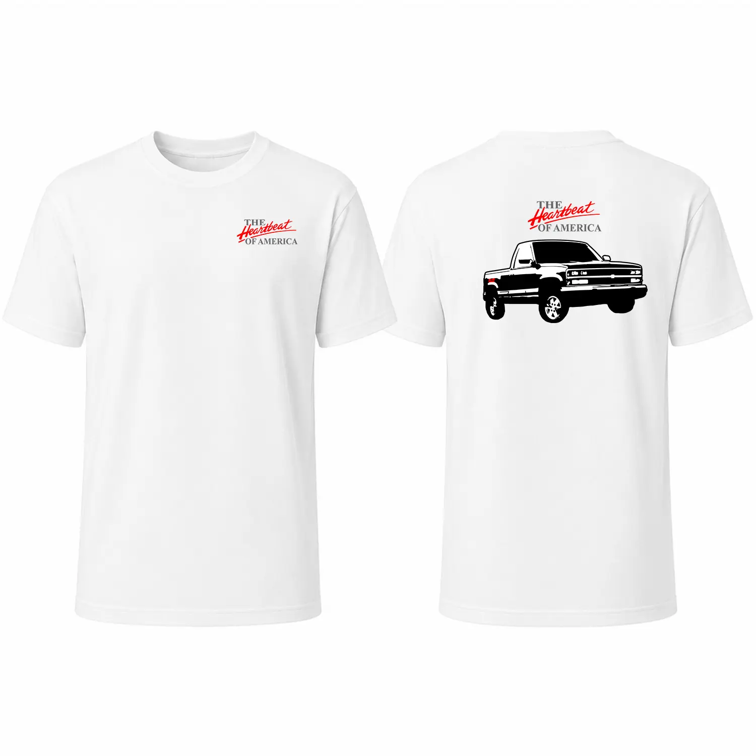 The Heartbeat of America Truck Shirt, Vintage Chevy C1500 OBS Truck Tee, Retro American Pickup Graphic T-Shirt, Classic Truck Lover Gift