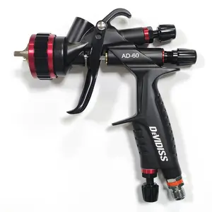 Devidiss Ad-60 Obsidian Air Spray Gun, 1.3mm Hvlp Nozzle, Dual Pressure Control 12-15bar, Industrial Heavy Duty Paint Tool, Paint Spraying Tool