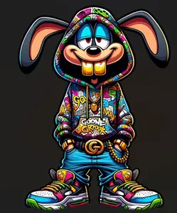 Gardening Anime Design Streetwear Ready-to-Press Heat Transfer, DTF Transfer for Cotton/Polyester DIY Specialty Supplies
