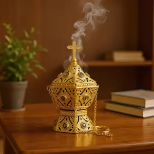 Elegant Copper Incense Burner, Incense Holder, Traditional Prayer Rituals & Home Decor, Perfect Gift for Festivals, Wall-Mountable or Tabletop Use