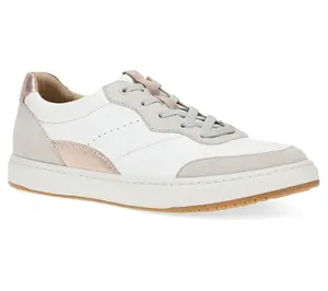 Dansko Josey White/Rose Gold Nappa Leather Sneaker