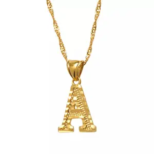 TTC Gold 14K Gold Plated Initial Necklace 18in Chain Alphabets from A-Z Tarnish Free Hypoallergenic Comfortable Lightweight Gift Packaging