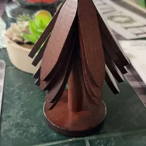 Natural Foldable Black Walnut Wooden Trivet Set, Heat-Resistant Tree Design with 5 Trivets & Stand, Wood Coasters for Hot Pots, Pans, Bowls, Kitchen Accessories Tableware couple gifts birthday Tree-Shaped