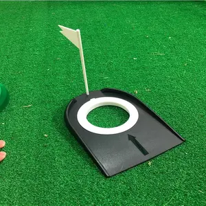 Golf Push-Up Cup with Flag, Indoor Practice Training Aid, Detachable Push-Up Disc, Hole Cup, Golf Training Gear, Plastic Disk, Golf Putting Tool, Golf Training Aids