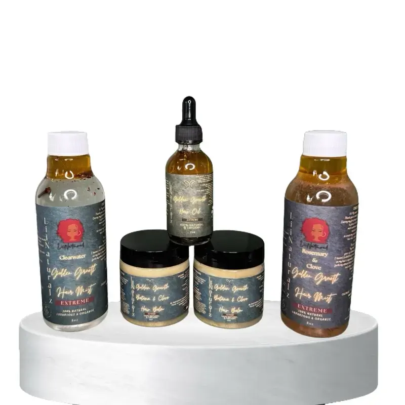 Batana & Clove Hair Growth Bundle Kit - Includes 5 Products for Hair Growth Rosemary+Clove Hair Mist & Strawberry Cheesecake Scented Mist Haircare Oil