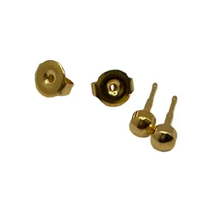 DOT EARRINGS - Gold Color with Adjustable Fit and Circular Design