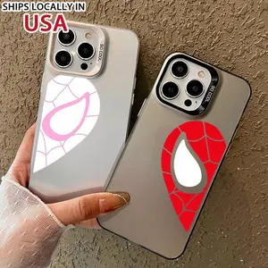 Spider Cool Mask Phone Cases for iPhone 11-16 Pro Max/ Plus/ Samsung S22-S24 Ultra Protective Case - Shockproof Cover, Couple Gift, BFF Gifts Screen Protector