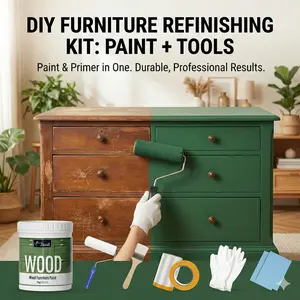DWIL Matte Finish Furniture Paint Water-Based Non-Toxic Odorless Easy to Apply for Cabinets Doors Tables Dressers Refinishing Kit with Tools