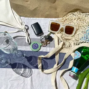 Zebra Dot Key Fob Needlepoint Kit - Happy Stitching All-in-One, Self-Finish Needlepoint Kit