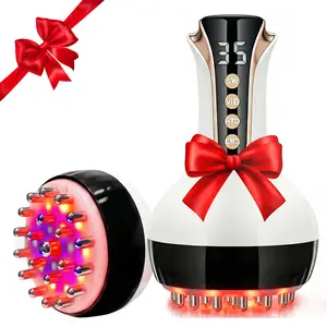 35-Speed 4-in-1 Handheld Body Massager for Legs & Belly - Lymphatic Drainage & Anti swelling Tool with Heat, Vibration - Electric Machine Reduces Stretch Marks