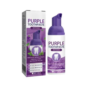 Purple Colour Corrector Toothpaste, Instant Teeth Whitening, Neutralizes Yellow Stains, Enamel Safe Brightening, Fresh Breath Oral Care