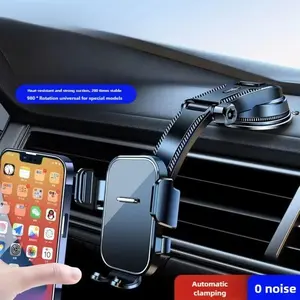 Strong Suction Cup Car Phone Holder for Dashboard Windshield Sticky Gel Phone Mount Universal Compatible with All Smartphones IPhone Android Secure Stable Hold for Car Truck Van SUV Travel