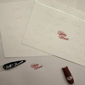 Satin Scripts Pro Nail Art White Calligraphy Nail Stickers - 3D Self-Adhesive Ultra-Thin Instant Luxury Cursive Nail Art Stickers - White Calligraphy Script Nail Art for Gel, Acrylic, & Extensions