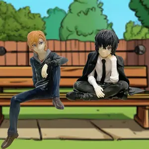 FuRyu Bungo Stray Dogs 12cm Dazai Osamu Noodles Press Figure - Japanese Cartoon Collectible Figurine Cute Toy