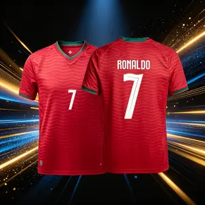 2026 Portugal Home And Away 7# Cristiano Ronaldo Short And Long Sleeve Soccer Jersey Fans Version Breathable