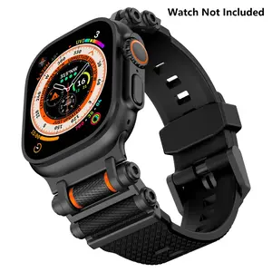 Mechanical Rotating Wheel Compatibility with 42-49mm Apple Watches, Smart Watch Accessories – Fits Apple Watch Ultra 3/2/1/SE, Series 11-1.Quick-release pins allow easy installation and removal without extra tools. 【Watch Not Included】
