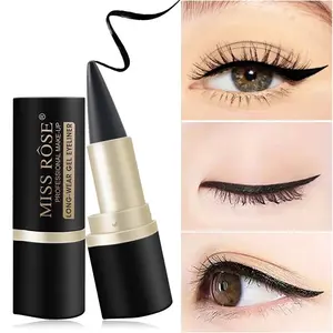1PC Black Waterproof Eyeliner Cream Long-lasting Easy To Wear Eye Liner Gel Matte Quick Drying Eyeliner Pen Makeup Cosmetic Lipliner Flawless