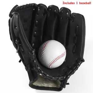 Baseball Glove Set with Ball Included, PU Leather Baseball Mitts for Kids Teens Adults, Sizes 10.5"/11.5"/12.5", Sports Training Gloves, Softball Gloves