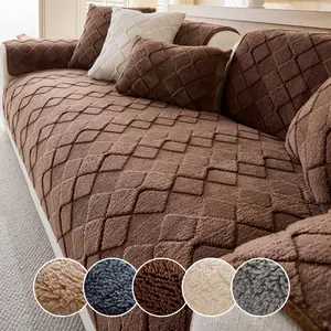 1PC Sofa Cover, Couch Sofa Protector, Multi color Quilted Cotton Velvet Non slip Available in Multiple Sizes Sofa Protective Cover Non slip Sofa Cover for Pet Use Suitable for Double Sofa in Bedroom, Living Room, Office