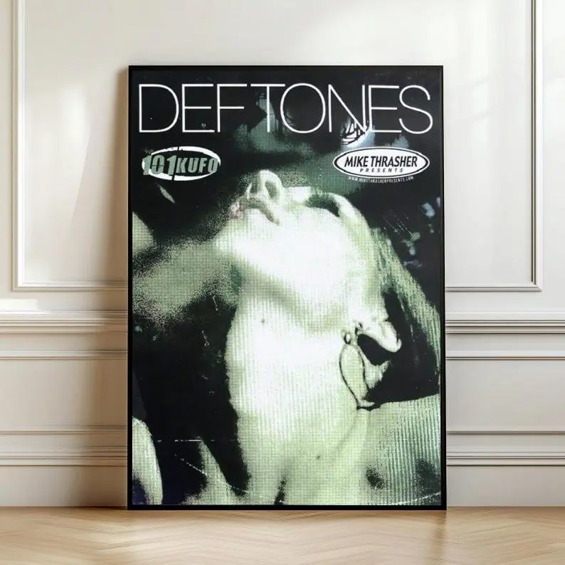 Deftones Band Poster Print, Vintage Nu Metal Concert Wall Art For Music Lovers