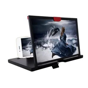Mobile Magnifying Glass, Ultra-High Definition Screen Amplifier, Convenient TV Viewing, Landscape Direction, Eye-Care Full-Screen Phone Magnifier, Stand, Smartphone Accessories