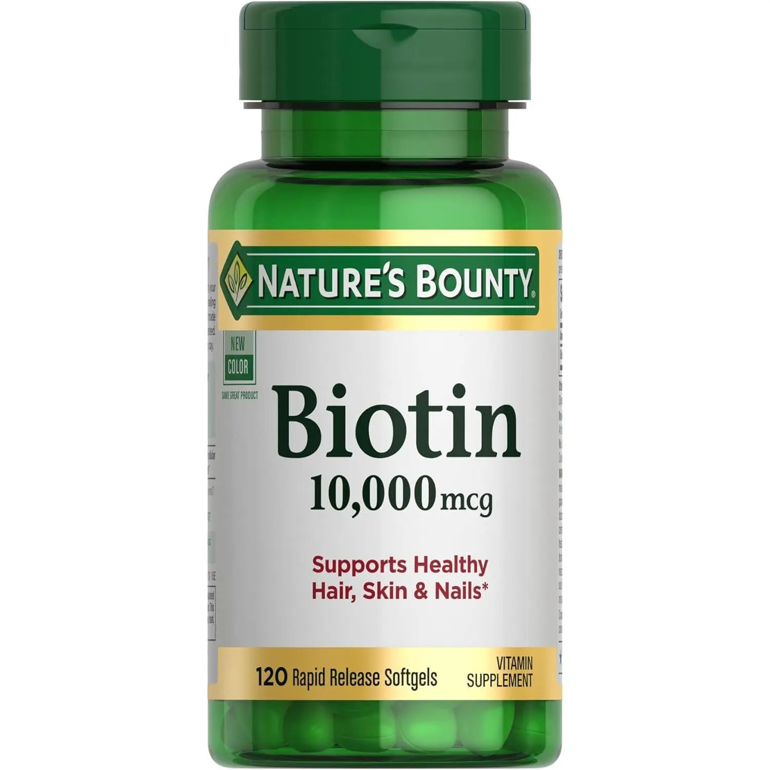 Biotin Hair Skin and Nails Vitamins, 120 Softgels | Supports Healthy Hair, Skin and Nails, 10,000mcg