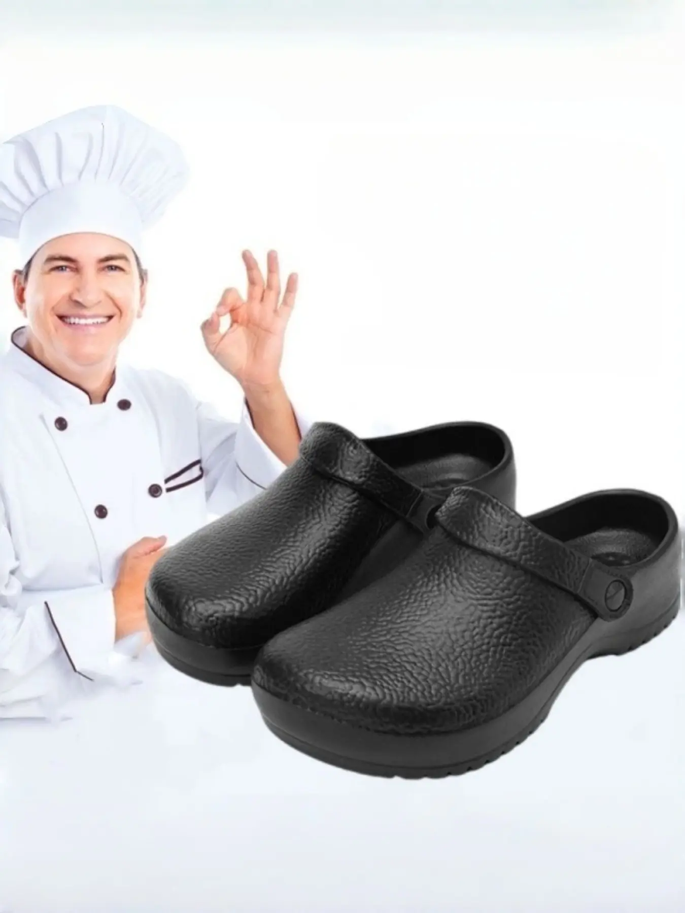 Unisex Eva Slippers, Comfortable Lightweight Waterproof Kitchen Hospital Shoes, Casual Solid Color Slip-On Flat Shoes for All Seasons