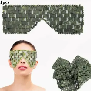 Natural Jade Stone Eye Mask, Cold Compress Eye Care Mask, Eye Relaxation & Skin Care Tool for Dark Circles, Massage Product for Women & Girls, Eye Patch