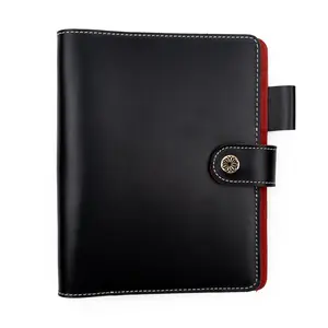 The Black Label Executive Line A5 6-Ring Leather Binder