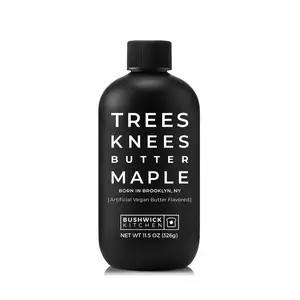 Bushwick Kitchen Trees Knees Butter Maple Syrup - Organic Maple & Vegan Butter Flavor - Perfect for Pancakes, Waffles, Desserts & More - Premium Blend with Rich, Smooth Taste - Made in the USA
