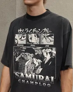 Samurai Champloo | Anime Street Tee | Oversized Graphic T-Shirt | Vintage Graphic Shirt, Full Size Range, Perfect Fit for Everyone, Comfortable Stretch, Moves with You