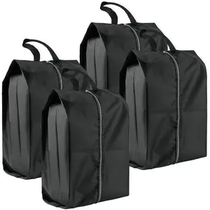 Shoe Bags for Travel 4 Pack Extra Durable Travel Shoe Bags for Storage and Packing, Reusable Water-proof Shoe Bag with Smooth Zipper, Portable Travel Essentials