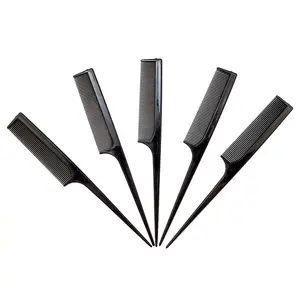Black flat-tooth pointed tail comb plastic hair comb wholesale fine-tooth picking comb cosmetic comb