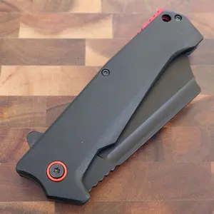 8” Pocket Knife Full Size Black Chopper Spring Assist Cutting Tool