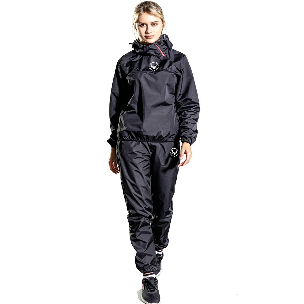 HAMTOLU Unisex Sauna Suit SportswearSweat SuitBoxing Exercise Jacket and PantsFitness Training ClothesOutdoorfun AthleticWorkout Women Men