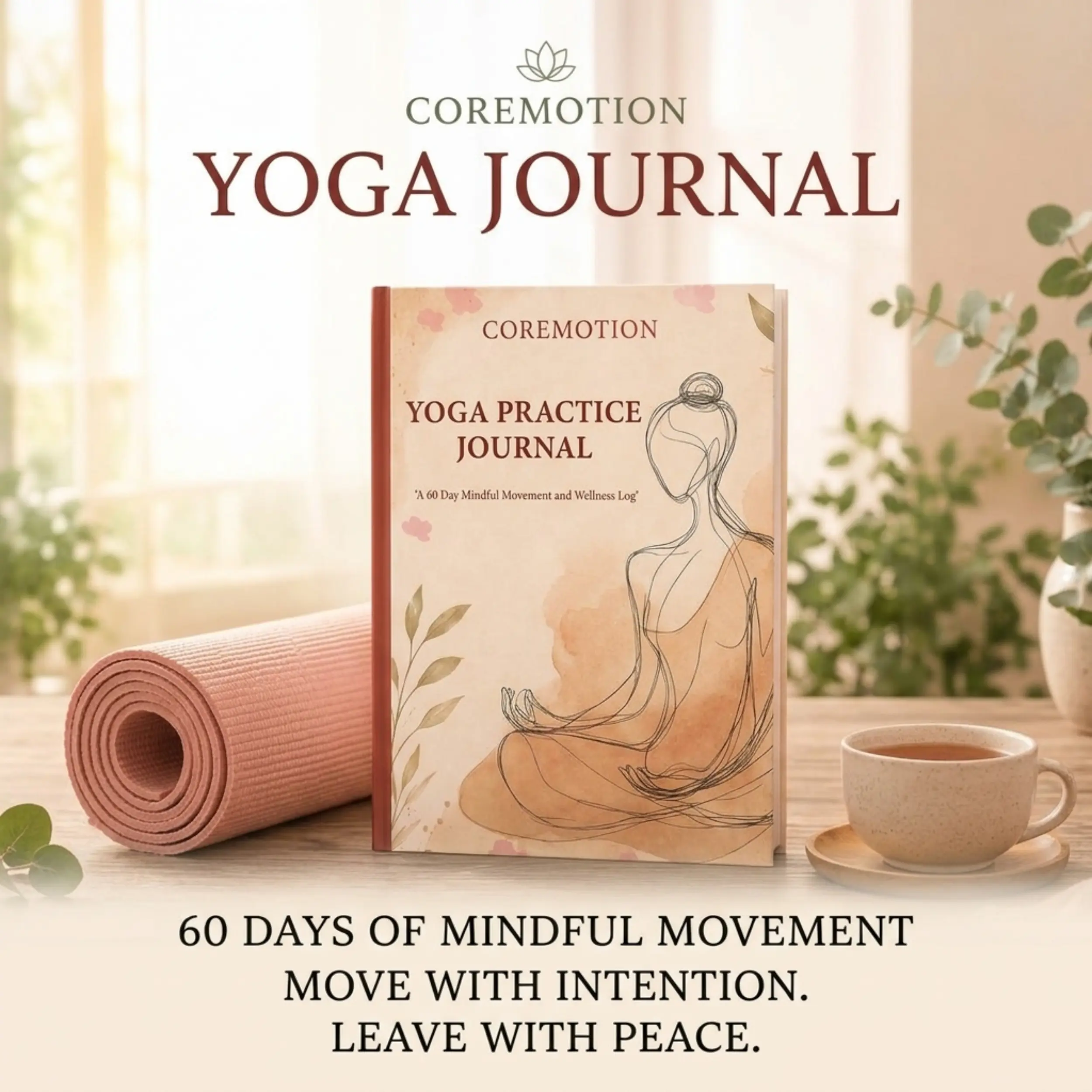 Coremotion Yoga Practice Journal – 60 Days of Mindful Movement & Wellness