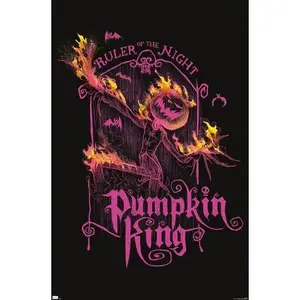 Neon - Tim Burton's The Nightmare Before Christmas - Ruler Premium Poster .Poster Decorations, Holiday Poster - Halloween Party Decorations. Moives Poster.Wall Decor.Poster Gift For Holiday, Halloween, Birthday, Christmas