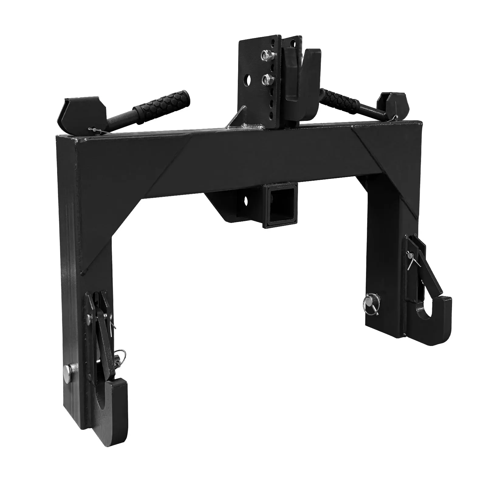 Garvee 3 Point Quick Hitch for Category 1 Tractor, 3000 Lbs Capacity 3-Pt Attachment with 2 Inch Receiver Hitch, 5 Position Adjustable Top Hook for Easy Tractor Implement Connection