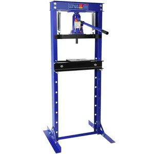 Garvee 12T Hydraulic Shop Press, Heavy-Duty Adjustable h-Frame Garage Floor Shop Bearing Press with Stamping Plates to Straighten Bend or Press Parts, for Straightening/Automotive Repair/Garage Use