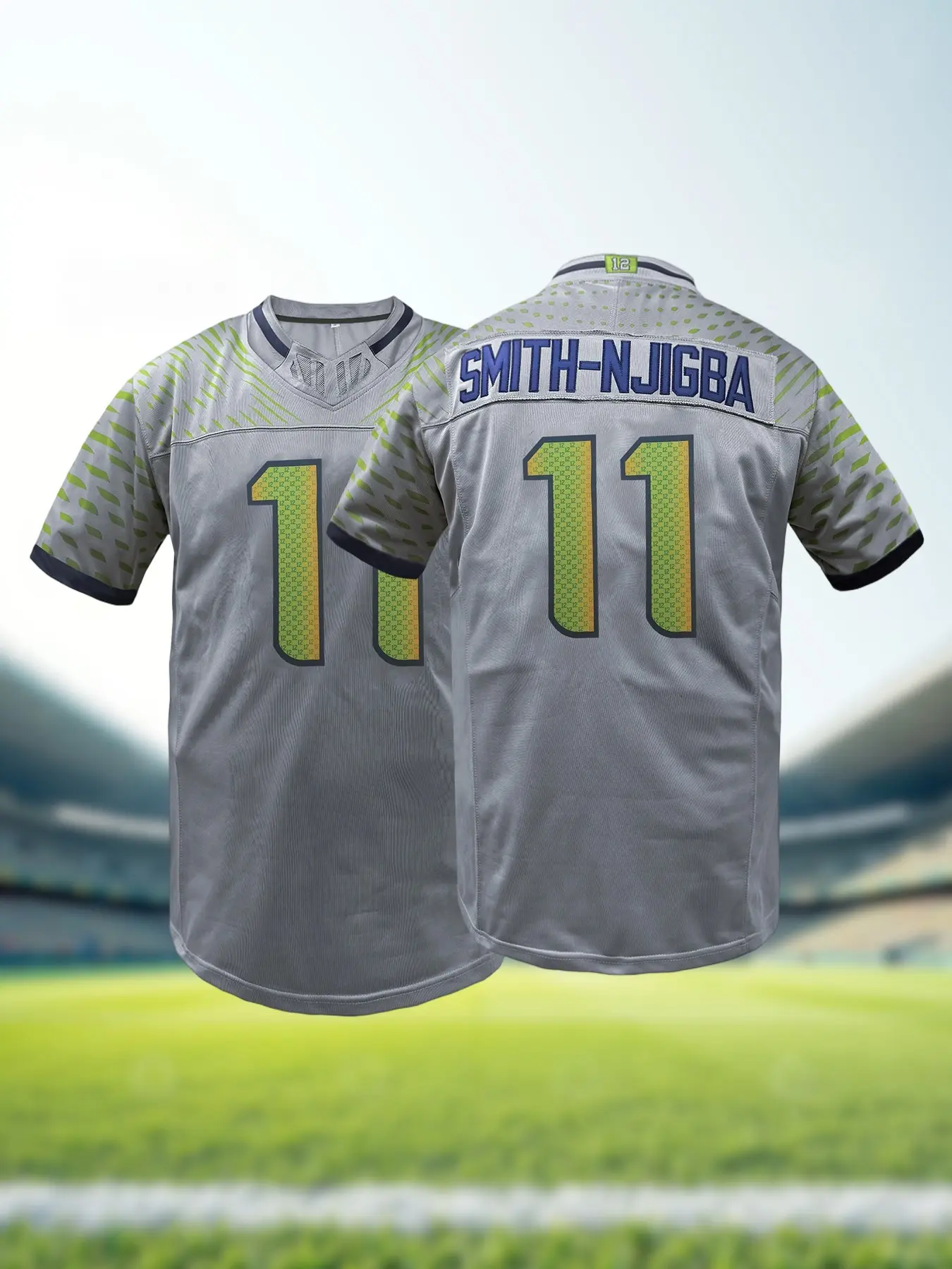 Men's Seattle #11 Football Jersey, Sports Jersey , Classic Retro Letter Embroidery Design , Breathable Short Sleeve T-Shirt , For Training and Competition, Sports Clothing, Fans Gift