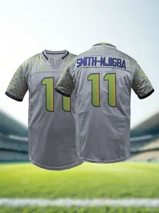 Men's Seattle #11 Football Jersey, Sports Jersey , Classic Retro Letter Embroidery Design , Breathable Short Sleeve T-Shirt , For Training and Competition,Fans Gift